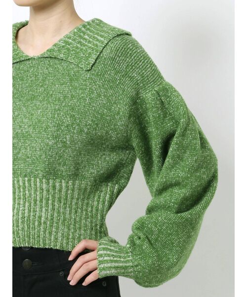 EMODA（エモダ）の「ドロップタックスリーブニット（ニット/セーター・レディース・ブラック/ベージュ/グリーン・FREE）」の11枚目の写真