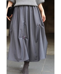 cawaii | ふんわりタックシルエットのバラ咲くコクーンミディアムスカート(スカート)