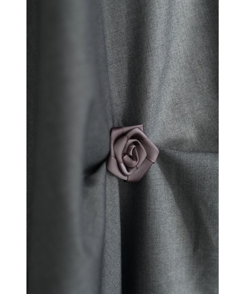 cawaii（カワイイ）の「ふんわりタックシルエットのバラ咲くコクーンミディアムスカート（スカート・レディース・グレー/ブラック・FREE）」の22枚目の写真