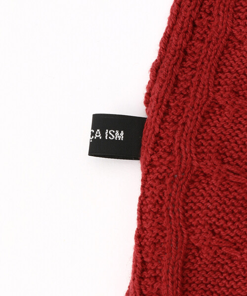 COMME CA ISM(コムサイズム)の「ケーブル編み ニットマフラー(マフラー・キッズ・ホワイト/ブラック/レッド/グリーン・FREE)」の6枚目の写真