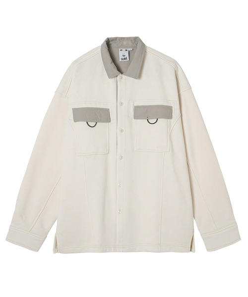 X-girl(エックスガール)の「EASY WORK SHIRT(シャツ/ブラウス・レディース・ホワイト/ベージュ/チャコール・S/M)」の22枚目の写真