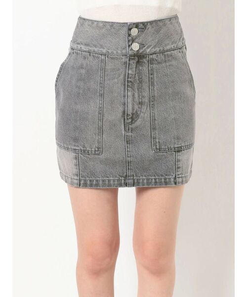 MURUA（ムルーア）の「ハイウエストタイトミニスカート【セットアップ着用可能】（スカート・レディース・ベージュ/グレー/イエロー/アイボリー・1/2）」の18枚目の写真