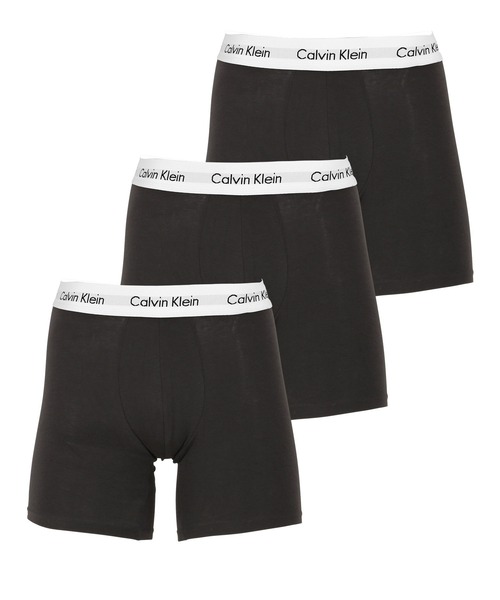 Calvin Klein(カルバン・クライン)の「【3枚セット】Calvin Klein Underwear カルバンクライン ロング ボクサーパンツ メンズ アンダーウェア 男性 下着 無地 ロゴ 3枚組(ボクサーパンツ・メンズ・ホワイト/ブルー系その他/ブラック/ブラック系その他/マルチ/ブラック系その他2/パープル/ブラック系その他3/その他/ブラック系その他4/ブルー系その他2/グレー系その他/ブラック系その他5/ブラック系その他6/その他1/その他2/その他3/ブラック系/ブラック系その他7/その他4/ブラック系1/ブルー系その他3/ブラック系2・SMALL/MEDIUM/LARGE/X-LARGE)」の11枚目の写真