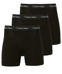 【3枚セット】Calvin Klein Underwear カルバンクライン ロング ボクサーパンツ メンズ アンダーウェア 男性 下着 無地 ロゴ 3枚組