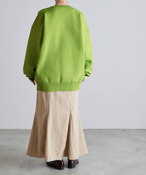 Like Us(ライクアス)の「【Like Us】クルーネック/ラウンドネックダブルリブハイゲージ捲縮ニットルーズカーディガン(カーディガン/ボレロ・メンズ・ブラック/パープル/サックスブルー/オレンジ/グリーン/グリーン系その他/チャコール・M/L)」の19枚目の写真