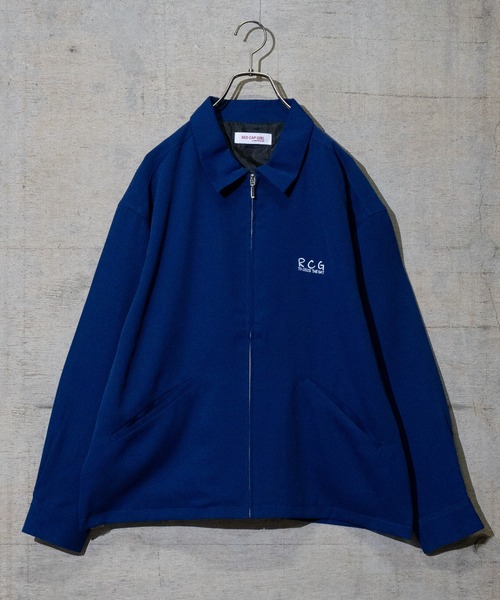 【セール】【a-r】〔Red Cap Girl/レッドキャップガール〕ナチュラルストレッチポリエステルバック刺繍 CHILL GIRL ジップジャケット（ブルゾン）｜Red Cap Girl（レッドキャプガール）