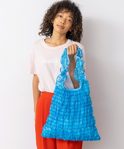 Casselini(キャセリーニ)の「Casselini(キャセリーニ)ギャザートート(トートバッグ・レディース・ブラック/ブルー/アイボリー・FREE)」の3枚目の写真