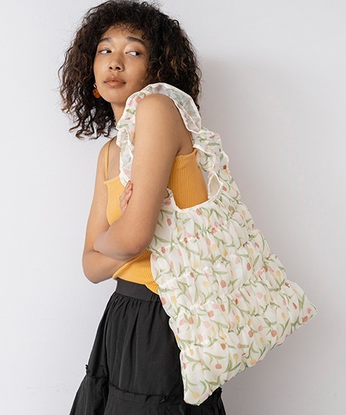 Casselini(キャセリーニ)の「Casselini(キャセリーニ)ギャザートート(トートバッグ・レディース・ブラック/ブルー/アイボリー・FREE)」の2枚目の写真