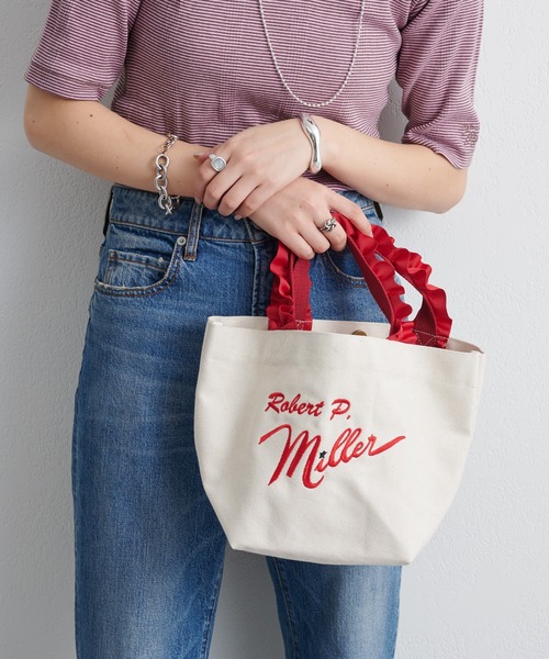 MILLER(ミラー)の「【Miller/ミラー】別注フリルトート(トートバッグ・レディース・オフホワイト/ネイビー・ONE SIZE)」の3枚目の写真