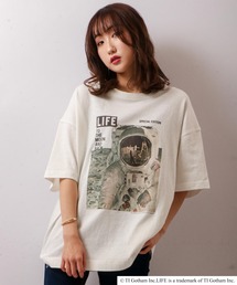 LIFE プリント半袖Tシャツ