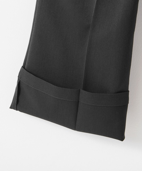 MONO-MART（モノマート）の「センタープレスセミワイドフレアパンツ/TRストレッチスーツ地シューカットフレアカラースラックスパンツ（スラックス・メンズ・ブラック/レッド/グリーン/アイボリー/ラベンダー/グリーン系その他/ロイヤルブルー/グレイッシュブルー/チャコール/ダークブラウン/ミックスグレー/マスタード/ブラウン系1・S/M/L）」の18枚目の写真