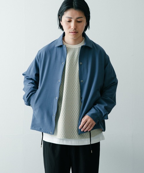 ITEMS URBANRESEARCH（アイテムズ アーバンリサーチ）の「『セットアップ対応』総裏TRコーチジャケット（ブルゾン・メンズ・ブラック/グレー/オフホワイト/ブルー/グリーン・MEDIUM/LARGE）」の5枚目の写真