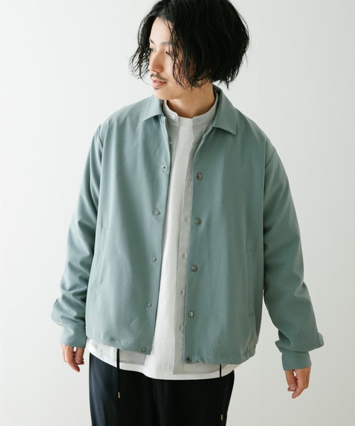 ITEMS URBANRESEARCH（アイテムズ アーバンリサーチ）の「『セットアップ対応』総裏TRコーチジャケット（ブルゾン・メンズ・ブラック/グレー/オフホワイト/ブルー/グリーン・MEDIUM/LARGE）」の4枚目の写真