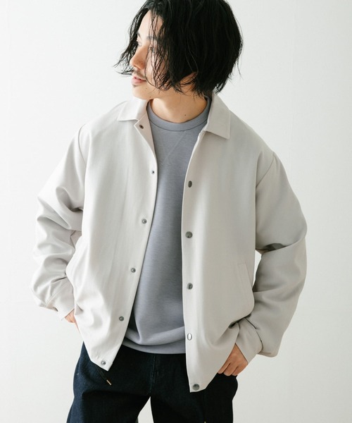 ITEMS URBANRESEARCH（アイテムズ アーバンリサーチ）の「『セットアップ対応』総裏TRコーチジャケット（ブルゾン・メンズ・ブラック/グレー/オフホワイト/ブルー/グリーン・MEDIUM/LARGE）」の6枚目の写真