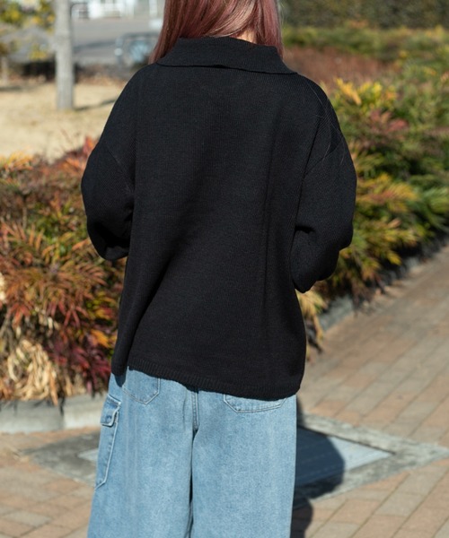 PairPair（ペアペア）の「襟付きBIGポケットカーディガン(ユニセックス)（カーディガン/ボレロ・レディース・ブラック/イエロー/オレンジ/アイボリー・MEDIUM/LARGE）」の18枚目の写真