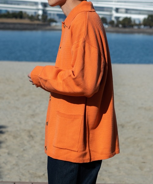 PairPair（ペアペア）の「襟付きBIGポケットカーディガン(ユニセックス)（カーディガン/ボレロ・レディース・ブラック/イエロー/オレンジ/アイボリー・MEDIUM/LARGE）」の20枚目の写真