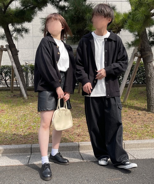 PairPair（ペアペア）の「襟付きBIGポケットカーディガン(ユニセックス)（カーディガン/ボレロ・レディース・ブラック/イエロー/オレンジ/アイボリー・MEDIUM/LARGE）」の11枚目の写真