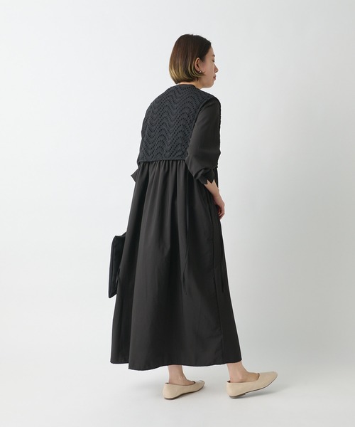 un dix cors（アンディコール）の「WEB限定　エンブロブザムシャツワンピース（シャツワンピース・レディース・ブラック/オフホワイト・FREE）」の15枚目の写真