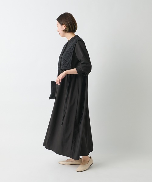un dix cors（アンディコール）の「WEB限定　エンブロブザムシャツワンピース（シャツワンピース・レディース・ブラック/オフホワイト・FREE）」の14枚目の写真