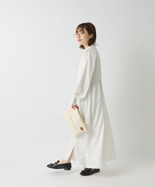 un dix cors（アンディコール）の「WEB限定　エンブロブザムシャツワンピース（シャツワンピース・レディース・ブラック/オフホワイト・FREE）」の9枚目の写真