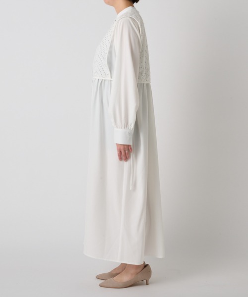 un dix cors（アンディコール）の「WEB限定　エンブロブザムシャツワンピース（シャツワンピース・レディース・ブラック/オフホワイト・FREE）」の18枚目の写真