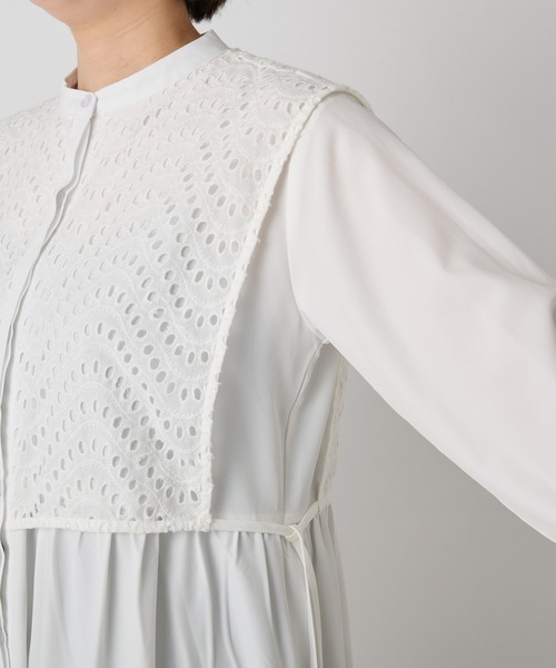 un dix cors（アンディコール）の「WEB限定　エンブロブザムシャツワンピース（シャツワンピース・レディース・ブラック/オフホワイト・FREE）」の21枚目の写真