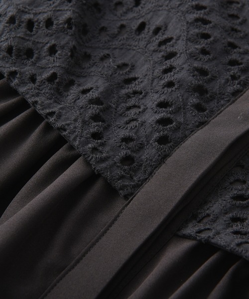 un dix cors（アンディコール）の「WEB限定　エンブロブザムシャツワンピース（シャツワンピース・レディース・ブラック/オフホワイト・FREE）」の16枚目の写真