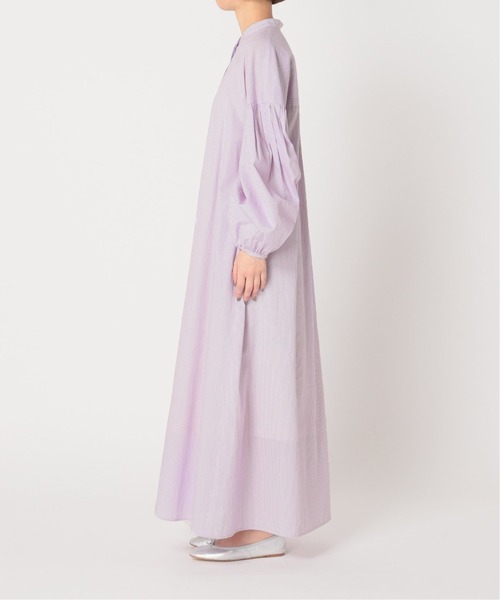 U by SPICK&SPAN(ユーバイスピックアンドスパン)の「ギャザースリーブピンストライプドレス◆(ワンピース・レディース・パープル/グリーン・FREE)」の10枚目の写真