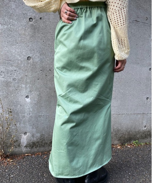 CIAOPANIC（チャオパニック）の「ツイルスリットマーメイドスカート（スカート・レディース・ブラック/ベージュ/カーキ/サーモンピンク・SMALL/MEDIUM）」の16枚目の写真