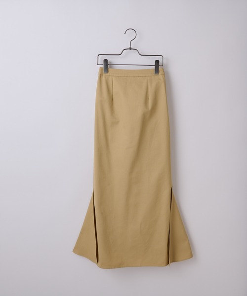 CIAOPANIC（チャオパニック）の「ツイルスリットマーメイドスカート（スカート・レディース・ブラック/ベージュ/カーキ/サーモンピンク・SMALL/MEDIUM）」の12枚目の写真