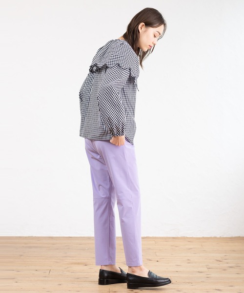 MILKFED.(ミルクフェド)の「GINGHAM BIG COLLAR BLOUSE(シャツ/ブラウス・レディース・ブラック/レッド/グリーン・ONE SIZE)」の20枚目の写真