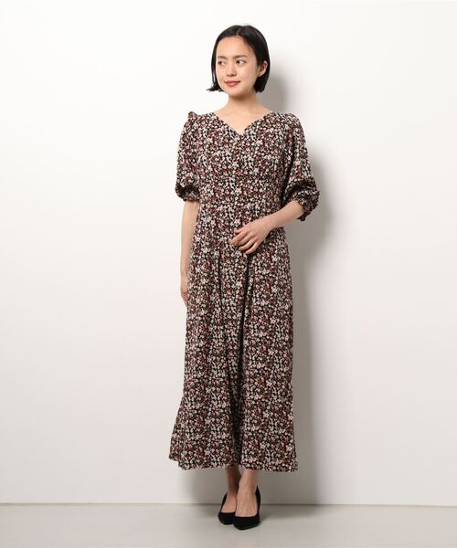 セール 小花柄エンパイアワンピース ワンピース Mysty Woman ミスティウーマン のファッション通販 Zozotown