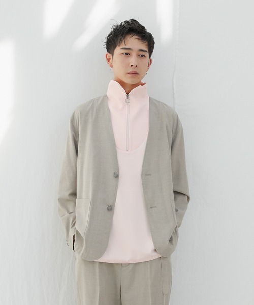 WHIMSIC(ウィムジック)の「【WHIMSIC】ミリタリーハーフジップシャツ(Tシャツ/カットソー・レディース・ホワイト/ベージュ/グレー/ピンク・FREE)」の10枚目の写真