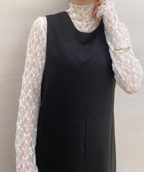 solleim（ソルレム）の「ベルトデザインジャンパースカート（ジャンパースカート・レディース・ブラック・M）」の6枚目の写真