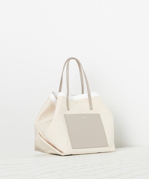 YAHKI(ヤーキ)の「●【別注】YAHKI/ビッグキャンバストートBAG(トートバッグ・レディース・ブラック/ベージュ・フリー)」の2枚目の写真