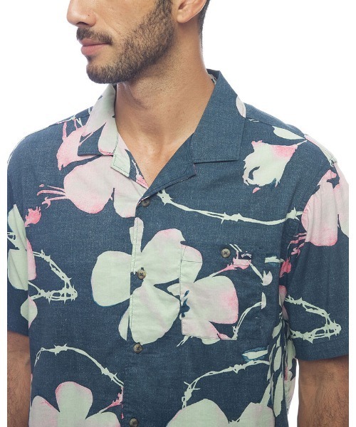 BILLABONG（ビラボン）の「BILLABONG メンズ SUNDAYS VACAY SS 半袖シャツ 【2022年春夏モデル】/ビラボン半袖シャツ（シャツ/ブラウス・メンズ・ベージュ/ネイビー/オレンジ・MEDIUM/LARGE/X-LARGE）」の9枚目の写真