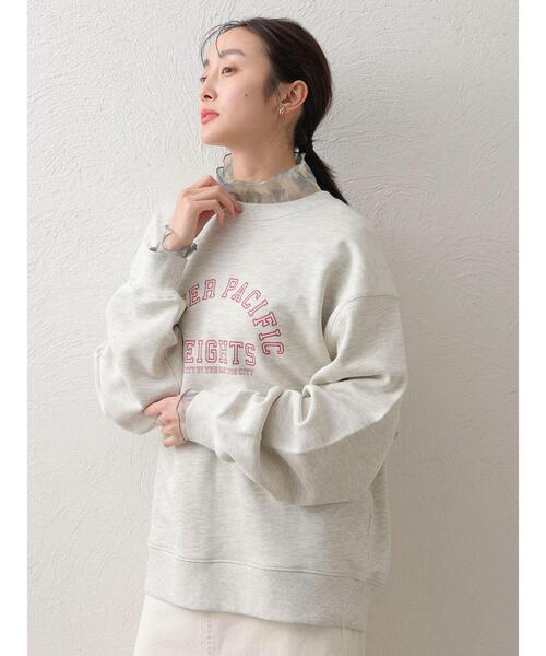 Green　Parks（グリーンパークス）の「ロゴ裏毛トレーナー＊（スウェット・レディース・グレー系その他/グレー/ミント・FREE）」の11枚目の写真