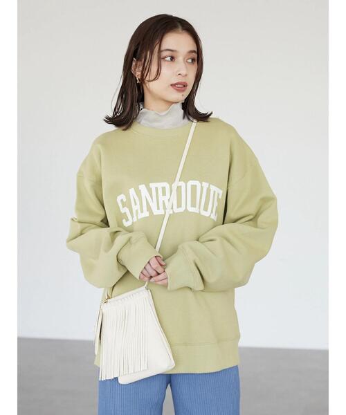 Green　Parks（グリーンパークス）の「ロゴ裏毛トレーナー＊（スウェット・レディース・グレー系その他/グレー/ミント・FREE）」の7枚目の写真