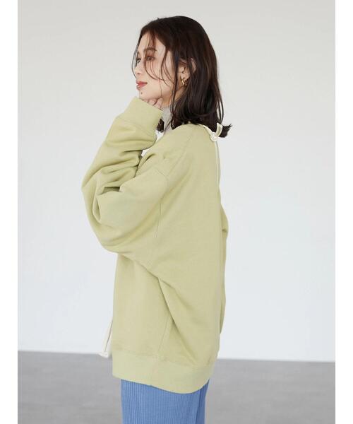 Green　Parks（グリーンパークス）の「ロゴ裏毛トレーナー＊（スウェット・レディース・グレー系その他/グレー/ミント・FREE）」の4枚目の写真