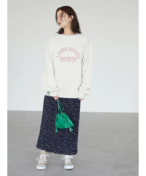 Green　Parks（グリーンパークス）の「ロゴ裏毛トレーナー＊（スウェット・レディース・グレー系その他/グレー/ミント・FREE）」の12枚目の写真