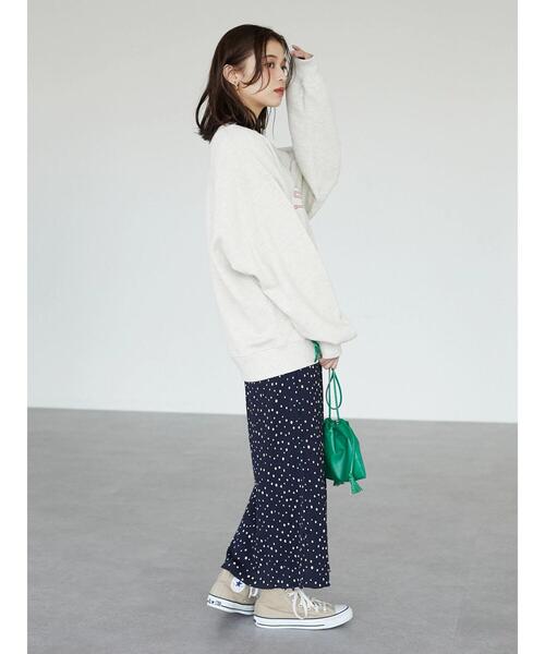 Green　Parks（グリーンパークス）の「ロゴ裏毛トレーナー＊（スウェット・レディース・グレー系その他/グレー/ミント・FREE）」の8枚目の写真