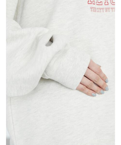 Green　Parks（グリーンパークス）の「ロゴ裏毛トレーナー＊（スウェット・レディース・グレー系その他/グレー/ミント・FREE）」の16枚目の写真