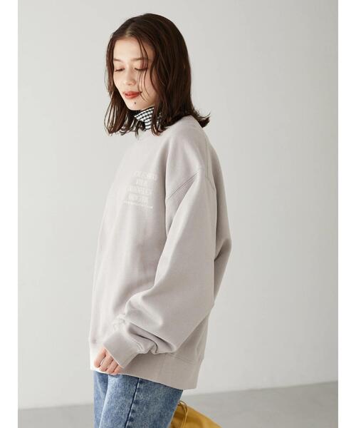 Green　Parks（グリーンパークス）の「ロゴ裏毛トレーナー＊（スウェット・レディース・グレー系その他/グレー/ミント・FREE）」の13枚目の写真