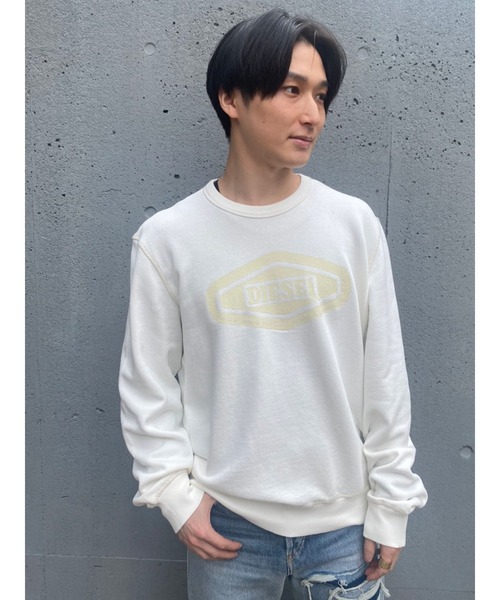 メンズ グラフィックプリント トップス スウェット Diesel ディーゼル のファッション グラフィックプリント スウェット ガーメントダイ スウェット メンズ グラフィックプリント トップス スウェット Diesel ディーゼル のファッション グラフィックプリント スウェット ガーメントダイ スウェット