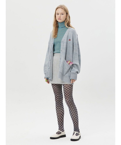 KIRSH（キルシー）の「KIRSH SMALL CHERRY H-LINE SKIRTS LS/キルシースモールチェリーハイラインスカート（スカート・レディース・ブラック/グレー・ONE SIZE）」の13枚目の写真