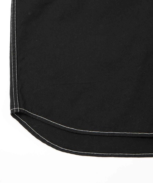 X-girl（エックスガール）の「TWILL FACE EMBROIDERY S/S SHIRT/フェイス刺繍　ツイルシャツ（シャツ/ブラウス・レディース・ライトグレー/ブラック/ピンク・S/M）」の11枚目の写真