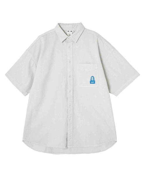 ブラウス シャツ S/S shirt｜pillings レディース X-girl（エックスガール）の「TWILL FACE EMBROIDERY S/S SHIRT