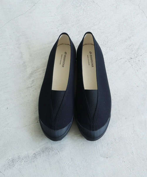 note et silence (ノートエシロンス)の「▲moon star LITE BALLET(スリッポン・レディース・ブラック/キナリ・24.0cm/22.0cm/23.0cm)」の1枚目の写真