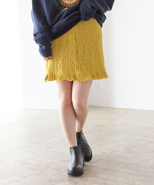 BeAMS DOT(ビームスドット)の「【WEB限定】BeAMS DOT / シャーリング ミニスカート(スカート・レディース・イエロー/ブルー・FREE)」の22枚目の写真