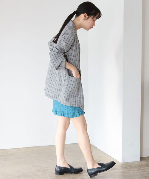 BeAMS DOT(ビームスドット)の「【WEB限定】BeAMS DOT / シャーリング ミニスカート(スカート・レディース・イエロー/ブルー・FREE)」の10枚目の写真